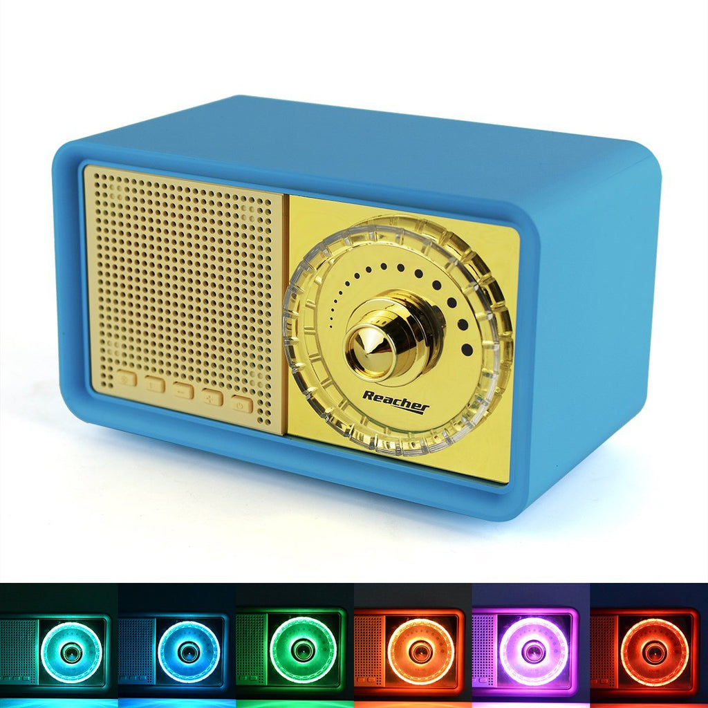 Vintage Bluetooth/FM Radio Speaker - Blue