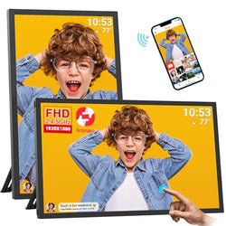 21.5-inch FRAMEO Digital Photo Frame with 1920x1080 FHD IPS LCD Touch Screen, 64GB, Dual-WiFi Share Photos & Videos Via Frameo App & Auto-Rotate