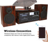 Boytone Shelf Stereo with Turntable, CD/Cassette Player, AM/FM Radio & MP3, SD Slot, USB, AUX Recording