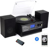 Bluetooth Record Player Turntable with Stereo Speaker, LP Vinyl to MP3 Converter with CD, Cassette, Radio, Aux in and USB/SD Encoding, Remote Control, Audio Music Player